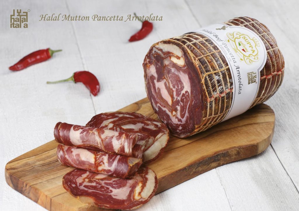 Suppa Salumificio Halal Produkte Mutton Pancetta Arratolata